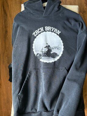 Zach Bryan Quittin Time Tour Hoodie Medium Black 2023-2024 Concert Merch Unisex
